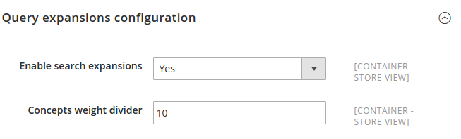 Expansions configuration